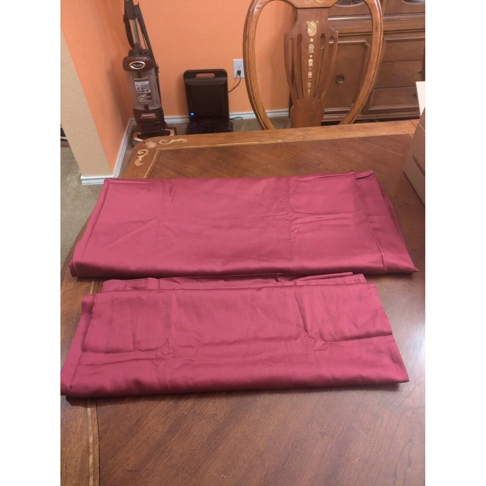 Distant Land flat sheet  Queen individual  Maroon & 2 Pillow Cases 100, %Cotton